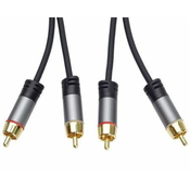 PremiumCord Zaščiten kabel HQ 2x CINCH-2x CINCH M/M 1,5 m
