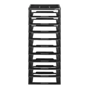 VEVOR Organizator za shranjevanje 10-nadstropni 362x405x102 cm črn