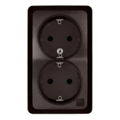 shumee Berg Dvojna vtičnica schuko n/t 2x2P+Z 16A rjava 3738-05