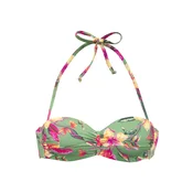 LASCANA Bikini zgornji del svetlo zelena/pastelno oranžna/roza/neonsko roza