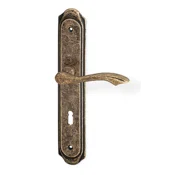 Okovje za vrata ACT Rustic (BRONA), gonilka levo/krogla, Odprtina za cilindrični vložek PZ, AC-T bron, 72 mm