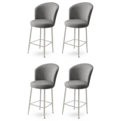 Hanah Home Set barskih stolica Fora, 4 komada, Sivi