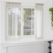 vidaXL Zavese z zavesami 2 pcs Krem 140 x 175 cm Poliester
