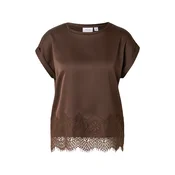 VILA Bluza VIELLETTE  temno rjava