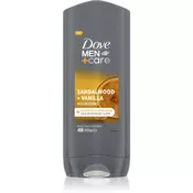 Dove Men+Care Sandalwood&Vanilla gel za prhanje 3v1 za moške 400 ml