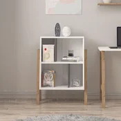 Hanah Home polica za knjige Venaro Small, 60 cm, bela / orah