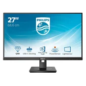 Philips Monitor 276B100 27IPS2560x144075Hz4ms GtGHDMI,DP,USB C,LANPivot,visinaVESAcrna