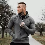 GymBeam ?????? Zipper Hoodie Grey Black