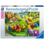 Ravensburger puzzle (slagalice) - 1000pcs Srecne ovcice RA16949