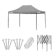 Zložljiv vrtni gazebo 3x4 m sive barve