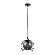 Luster na sajli SOLO BLACK 1xE27/60W230V crna/zlatna