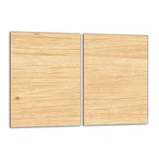 shumee Steklena zaščitna plošča za štedilnik 2x40x52 Les