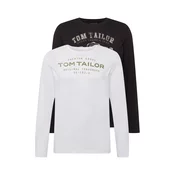 TOM TAILOR Majica, črna, bela