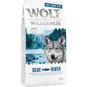 Wolf of Wilderness Adult Blue River - piletina iz slobodnog uzgoja i losos - 12 + 2 kg gratis! 14 kg