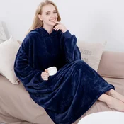 Pulover deka s rukavima i kapuljacom u jednom HOODIE tamno plava
