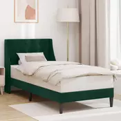 Krevetna konstrukcija Tamnozelena 80 x 200 cm Baršun