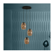 Eglo 390161 - Lestenec na vrvici ESTANYS 3xE27/40W/230V rjava