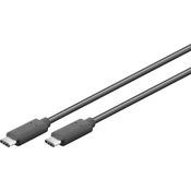 Goobay USB 3.1 prikljucni kabel [1x USB 3.1 utikac C - 1x USB 3.1 utikac C] 0.50 m crna, pozlaceni uticni kontakti, UL certificirano