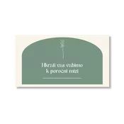Personal Kartica kot povabilo za mizo - Greenery Rose Izberite količino: 1 kos - 10 kos