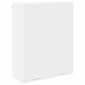Vidaxl Viseča omarica z vrati Bela 80 x 31 x 100 cm Konstruiran les
