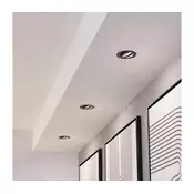 Eglo 902281 - komplet 3x LED vgradnih stropnih svetilk SALICETO, zatemnljive, 6,4 W, 230 V, premer 8,8 cm, črna