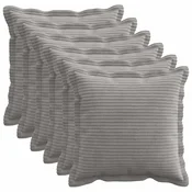 vidaXL Prevleka za blazino 6 kos HOUTEN Svetlo siva 45 x 45 cm