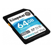 SDXC KINGSTON 64GB Canvas GO Plus, 170/70MB/s, C10, UHS-I, U3, V30