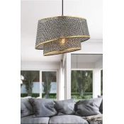 Opviq Luster Barette Hazeran , 32x32cm, Crno-zlatne boje