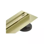 Mexen Flat 360° Slim vrtljivo linearno odtočno korito 50 cm, zlato brušeno - 1A41050