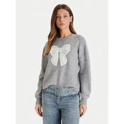 Vero Moda Pulover Ivory 10342072 Siva Regular Fit