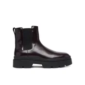 Calvin Klein Gležnjarji Chelsea Lugged Chelsea Boot Matt Lth HM0HM02445 Temno rjava
