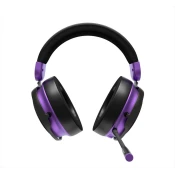 Dark Pro?ect bežicne slušalice (2,4 Ghz&Bt) slušalice za igre Sono sa mikrofonom, 53 mm neodimi?umski dra?ver, crna/ljubicasta