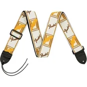 Fender 2 Monogrammed White/Brown/Yellow Tekstilni kitarski pas (Kot novo)