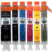 kartuša Canon CLI-551 XL CMYK, PGI-550 XL, CLI-551GY XL, 6-pack, multipack, alternativni
