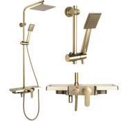 Rea tuš set Bravo Brush, Gold