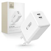 1 to 3 Tech-Protect 2-Portni Pd45W Polnilec Za Pametne Telefone Mrežni Bel