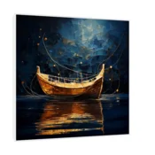 Canvas Slika na platnu Brod na pucini 2, 60x60 cm, Sa ramom, Bela