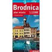 Brodnica +1. Inowrocław. Zemljevid/načrt mesta. Demart