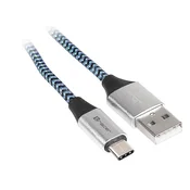 slomart USB-C polnilni kabel 1m, črno-modra