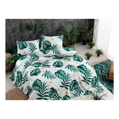 Aberto Design Set Double prekrivac Monstera, 200x235cm, Zelena