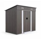 Aga vrtna hiška 217x174x110 cm sivo-rjava