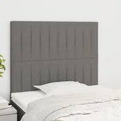 Vidaxl vidaXL Vzglavja za posteljo, 2 kosa, temno siva, 100x5x78/88 cm, blago