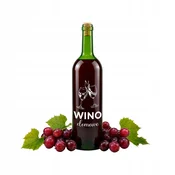 shumee Steklenica za vino s potiskom 0,75 l, steklenička za domače vino, zelena 750 ml