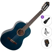 Valencia VC204 Standard SET 4/4 Transparent Blue Klasicna gitara