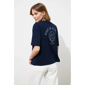 Trendyol Milla Ženska majica TWOSS20TS0121, Tamnoplava