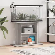 Vidaxl Stojalo za akvarij siva sonoma 80x35x60 cm inženirski les
