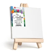 ARTMIE Mini slikarsko stojalo s platnom | 20x20 cm