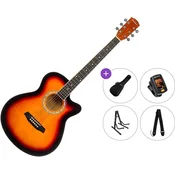 Pasadena PGC-10 Premium SET Vintage Sunburst Jumbo akusticna gitara
