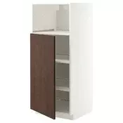 METOD Visoki element za ugradb uredaje, bijela/Sinarp smeda, 60x60x140 cm