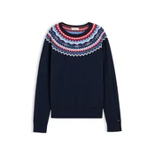 TOMMY HILFIGER Pulover mornarska/kraljevo modra/rdeča/bela